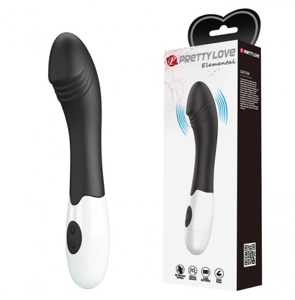 PRETTY LOVE - Elemento Wand Vibrator (Battery - Black) PRETTY LOVE - Elemento Wand Vibrator (Battery - Black)
